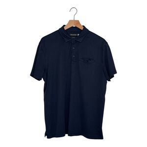 Banana Republic Polo Shirt Men's XL Navy Blue Luxury-Touch Performance Preppy